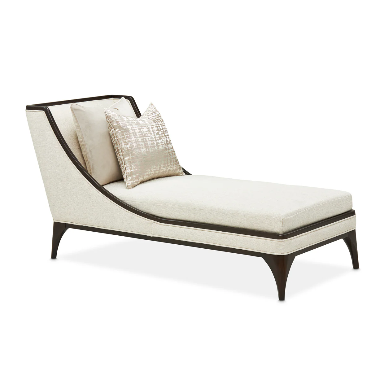 Michael Amini Paris Chic Armless Chaise Cremini Espresso - Image 7