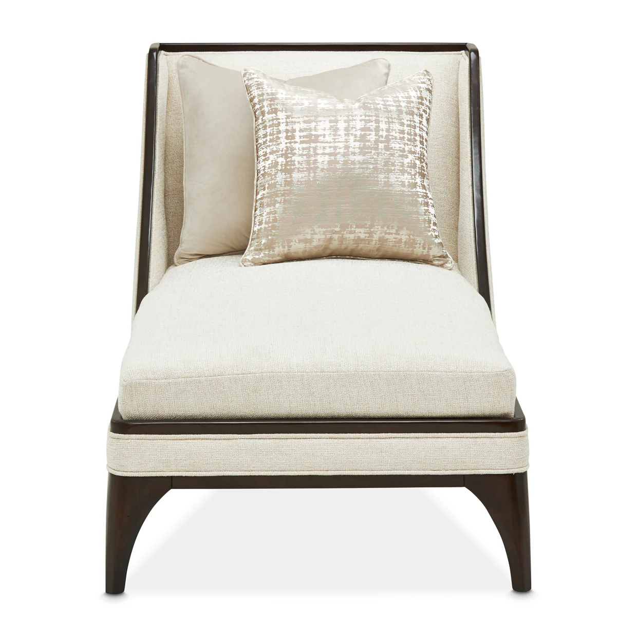 Michael Amini Paris Chic Armless Chaise Cremini Espresso - Image 8