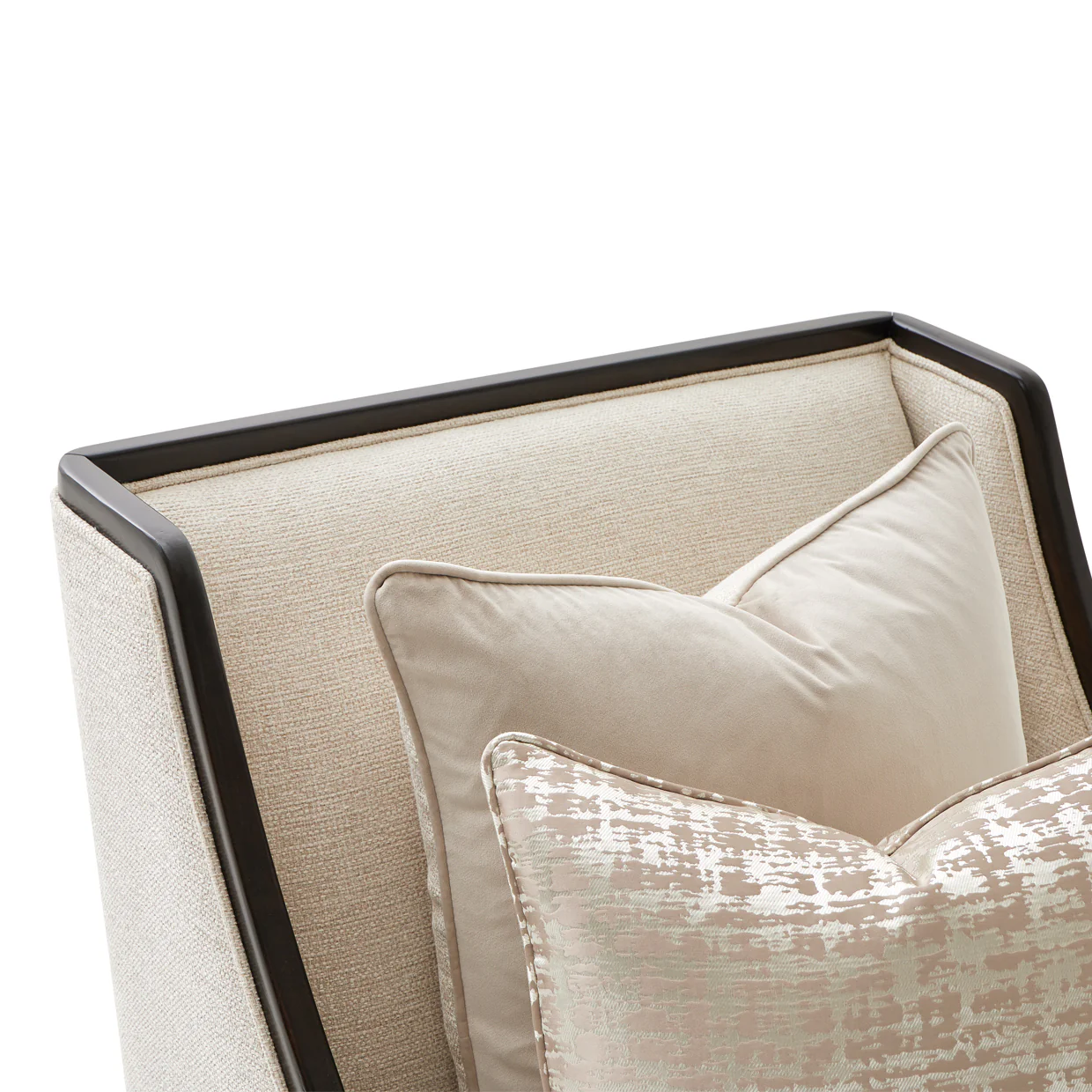 Michael Amini Paris Chic Armless Chaise Cremini Espresso - Image 9