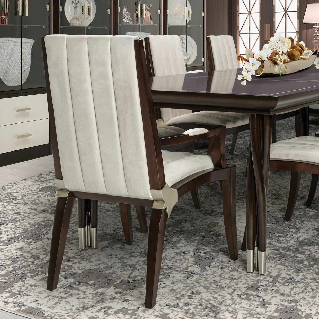 Michael Amini Paris Chic Assembled. Arm Chair Espresso - Image 5
