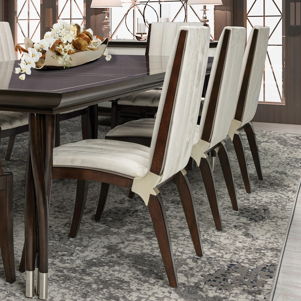 Michael Amini Paris Chic Assembled Side Chair Espresso - Image 4