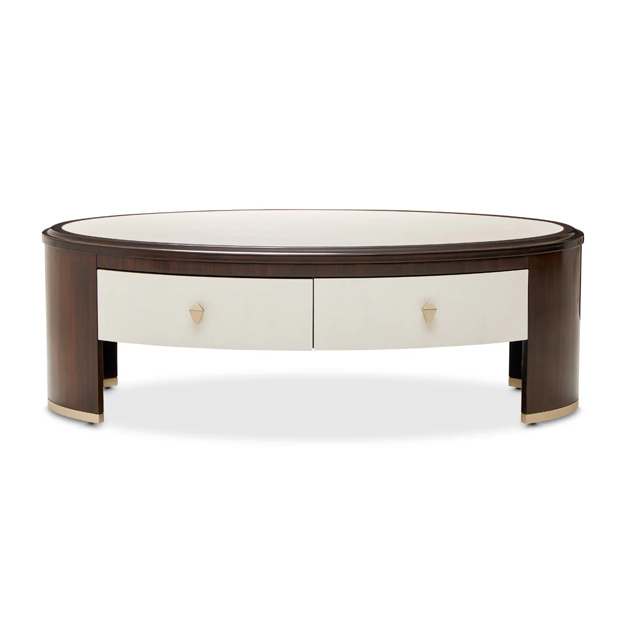 Michael Amini Paris Chic Oval Cocktail Table - Image 2