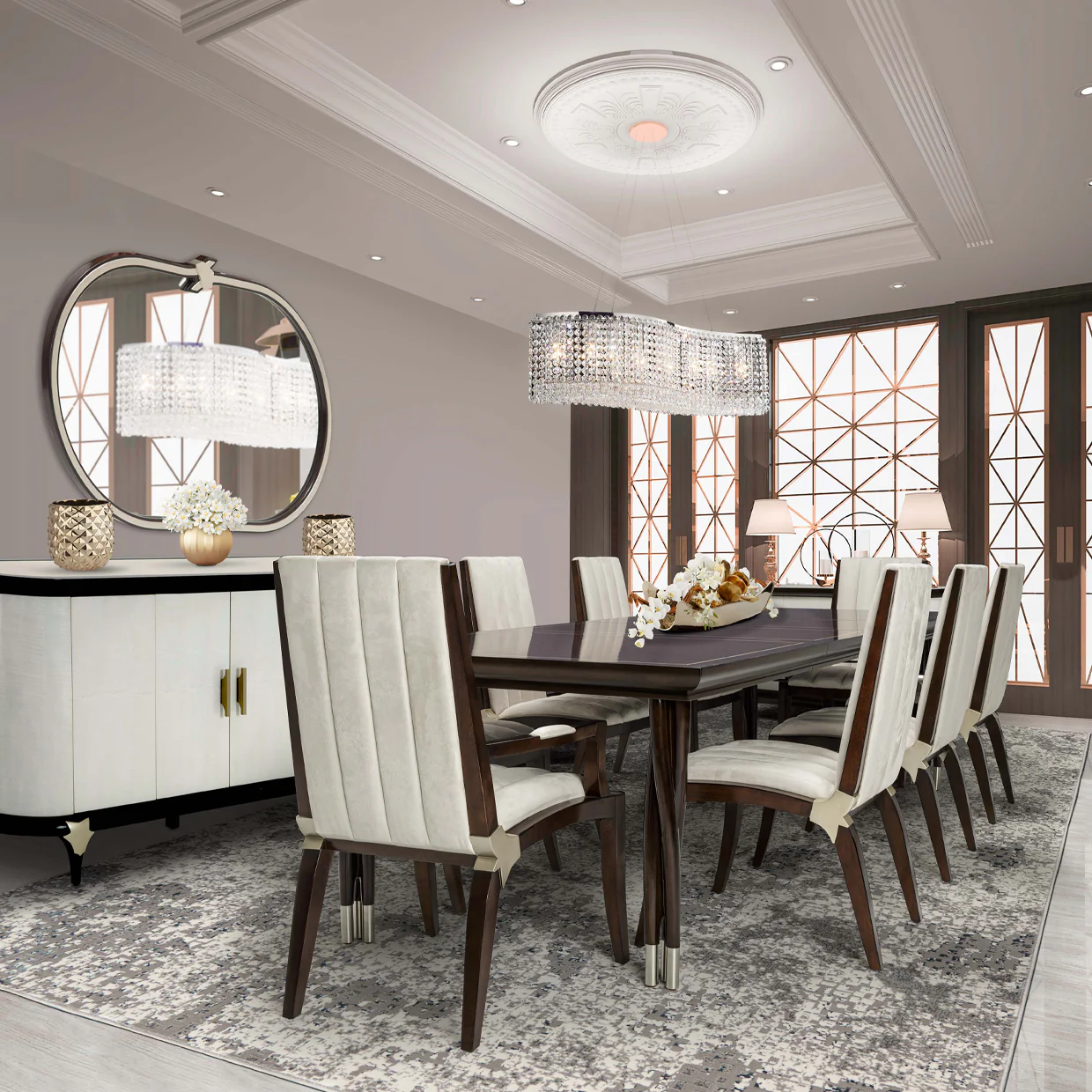 Michael Amini Paris Chic Sideboard Espresso - Image 7