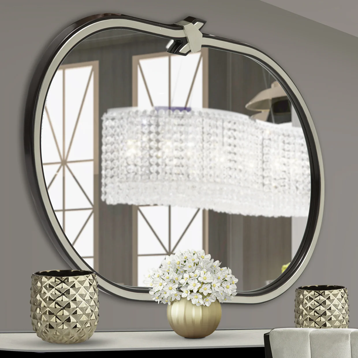 Michael Amini Paris Chic Wall Mirror Espresso - Image 4