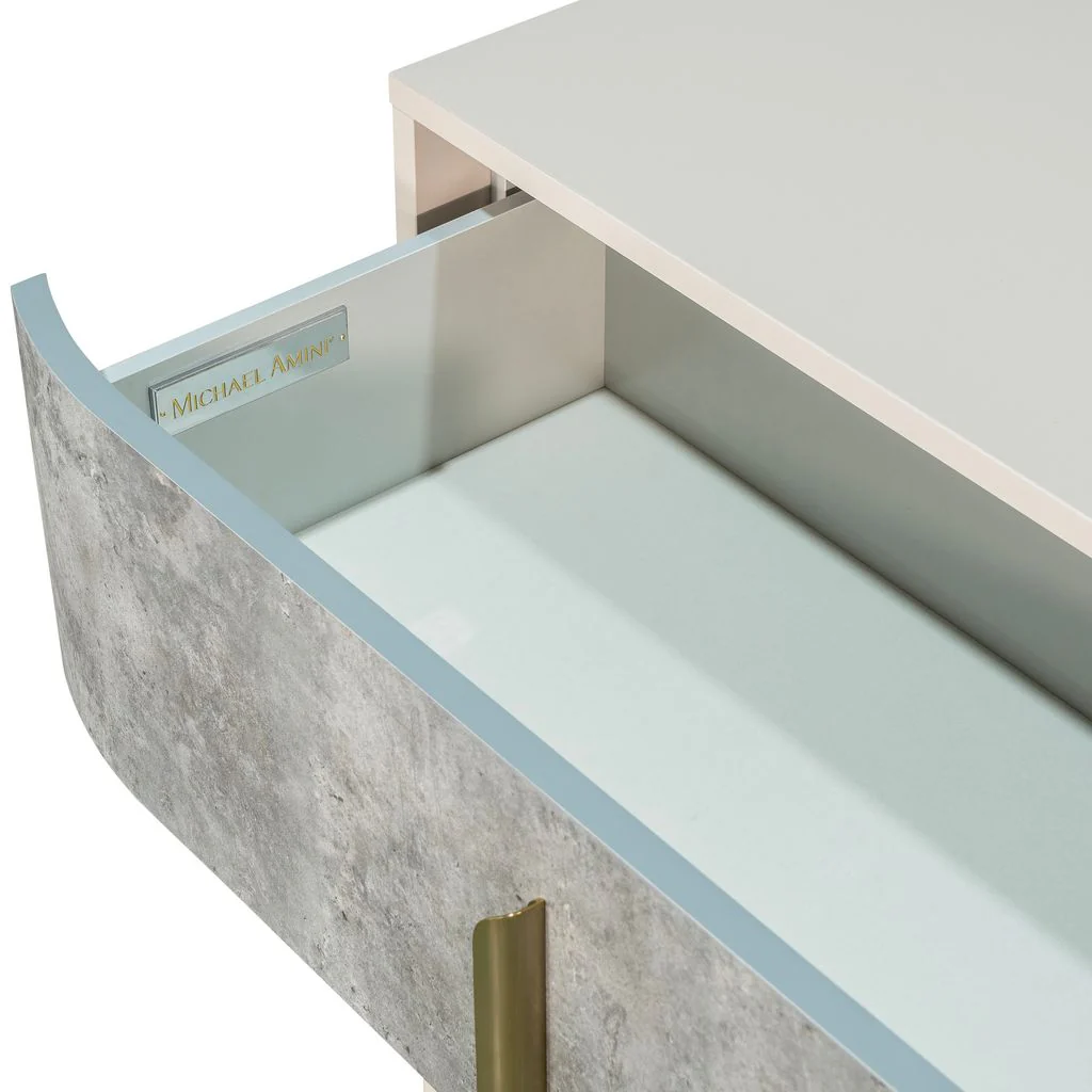 Michael Amini Pavira 5-Drawer Chest - Stone - Image 7