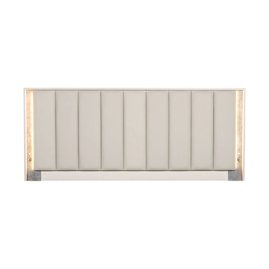 Michael Amini Pavira Bed with LED Lights - Stone - Image 10