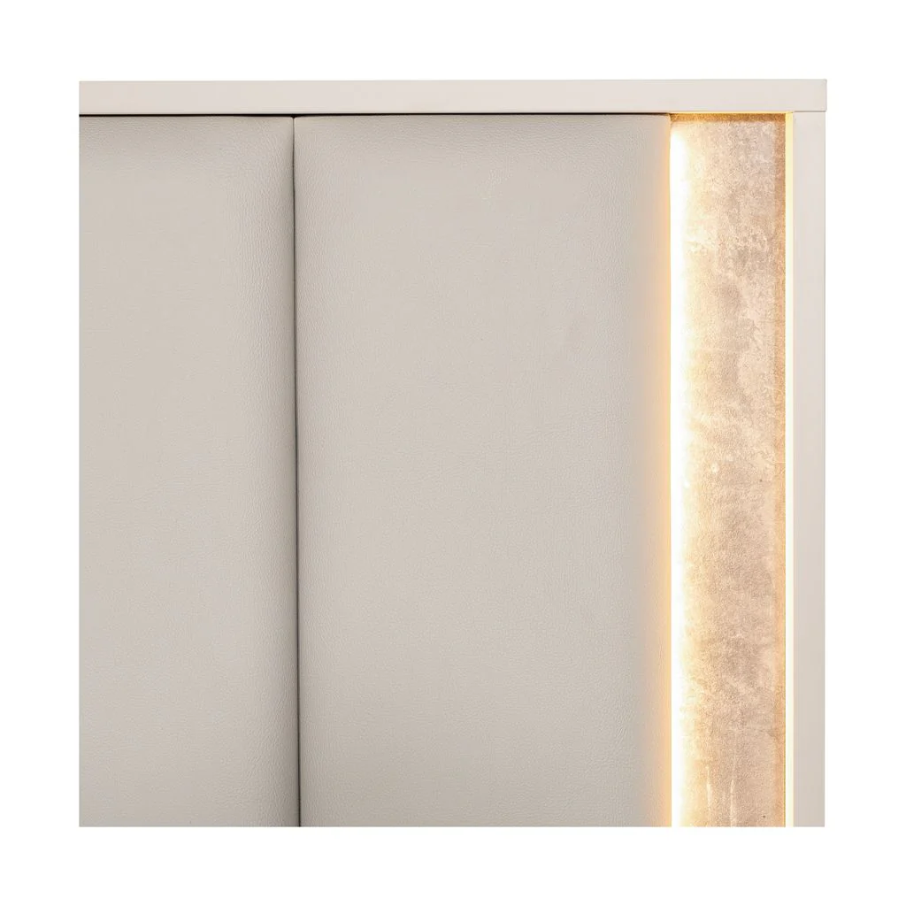 Michael Amini Pavira Bed with LED Lights - Stone - Image 16