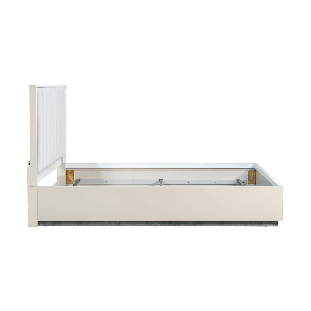 Michael Amini Pavira Bed with LED Lights - Stone - Image 7