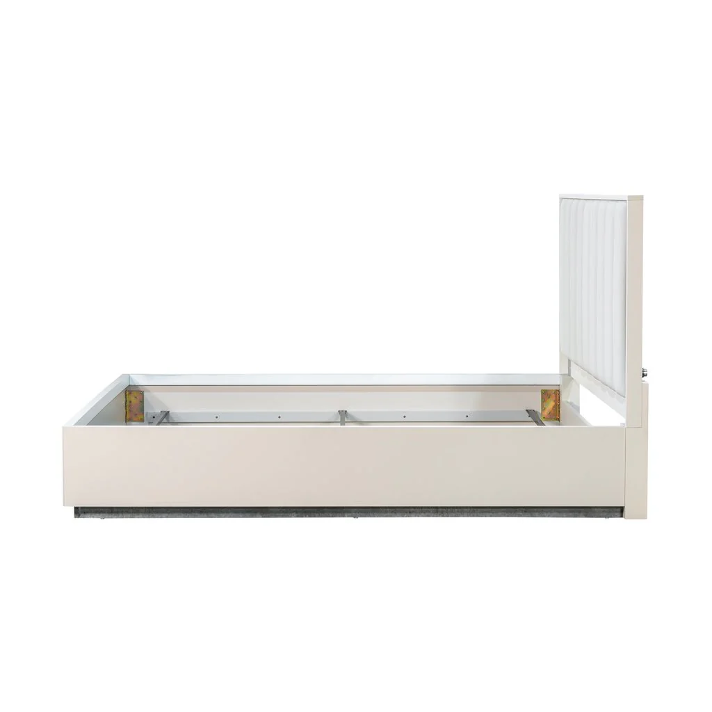 Michael Amini Pavira Bed with LED Lights - Stone - Image 8
