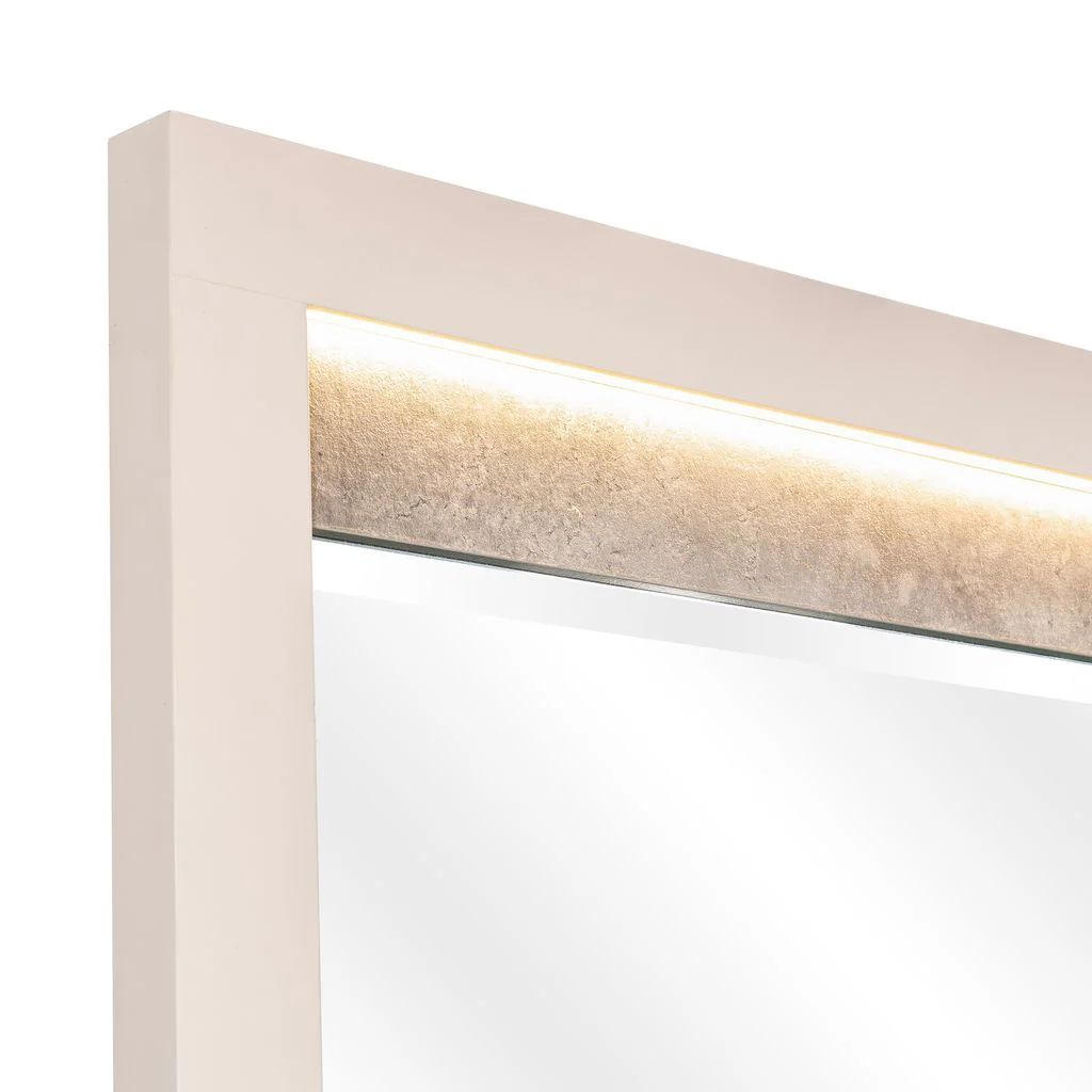 Michael Amini Pavira Dresser Mirror with LED Lights - Stone - Image 6