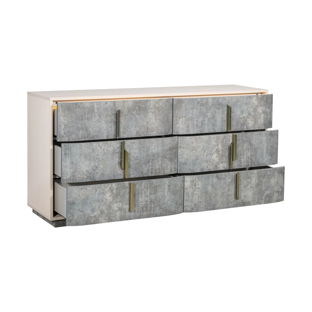 Michael Amini Pavira Dresser - Stone - Image 3