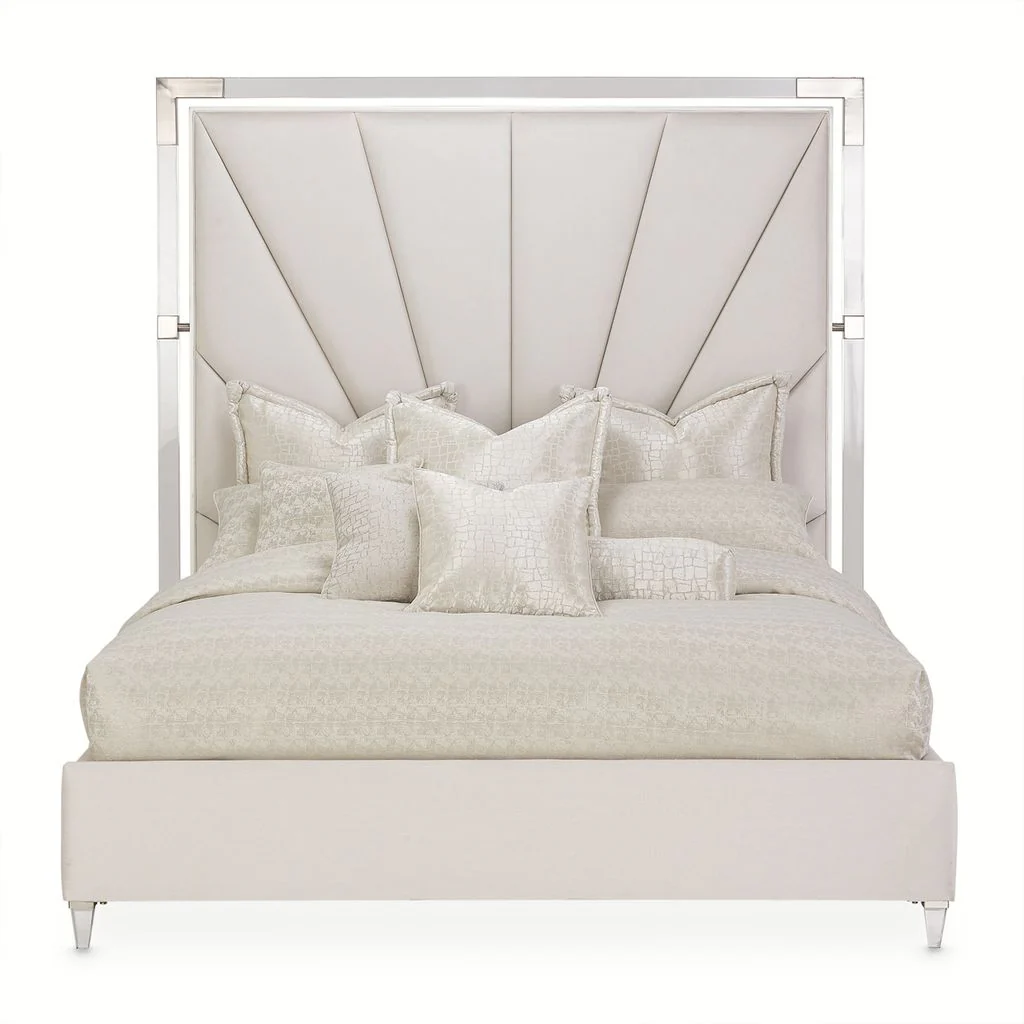 Michael Amini Penthouse Bed - Ash Gray - Image 2