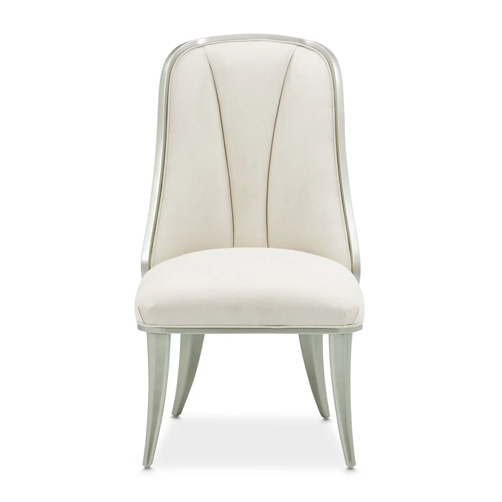 Michael Amini Penthouse Dining Side Chair - Ash Gray - Set of 2 - Image 2