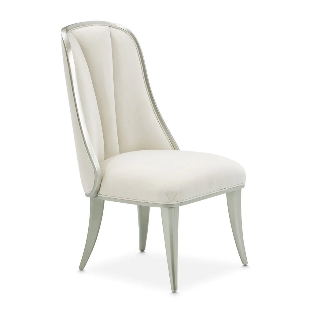 Michael Amini Penthouse Dining Side Chair - Ash Gray - Set of 2 - Image 3