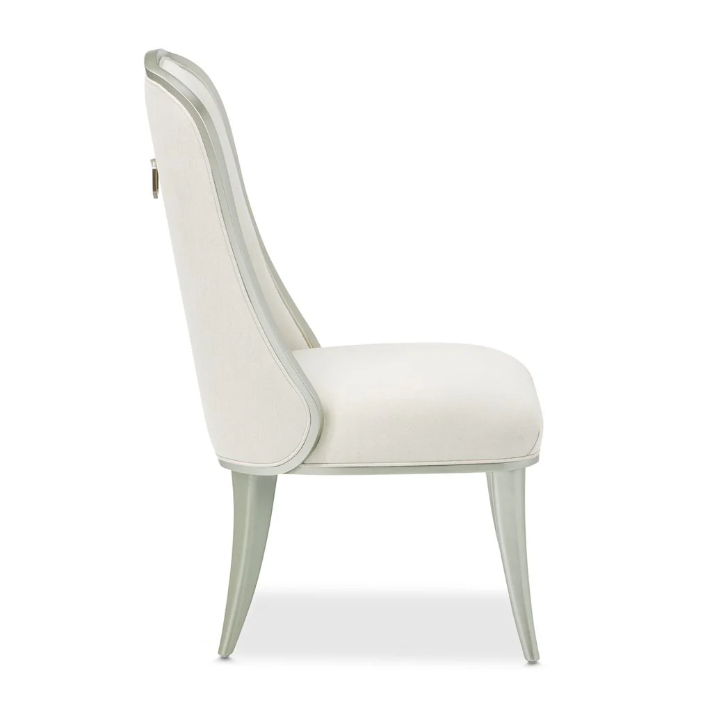 Michael Amini Penthouse Dining Side Chair - Ash Gray - Set of 2 - Image 4
