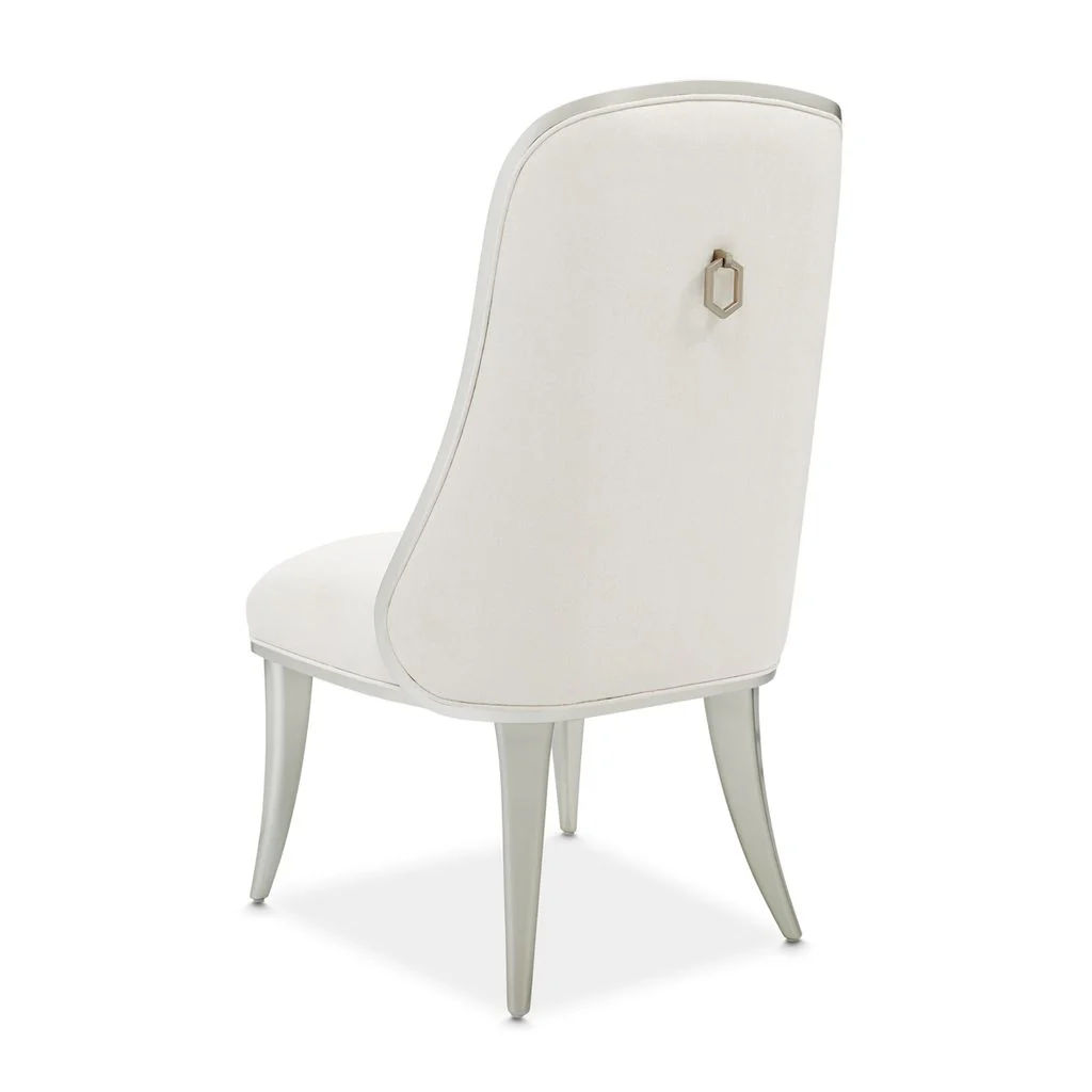 Michael Amini Penthouse Dining Side Chair - Ash Gray - Set of 2 - Image 5