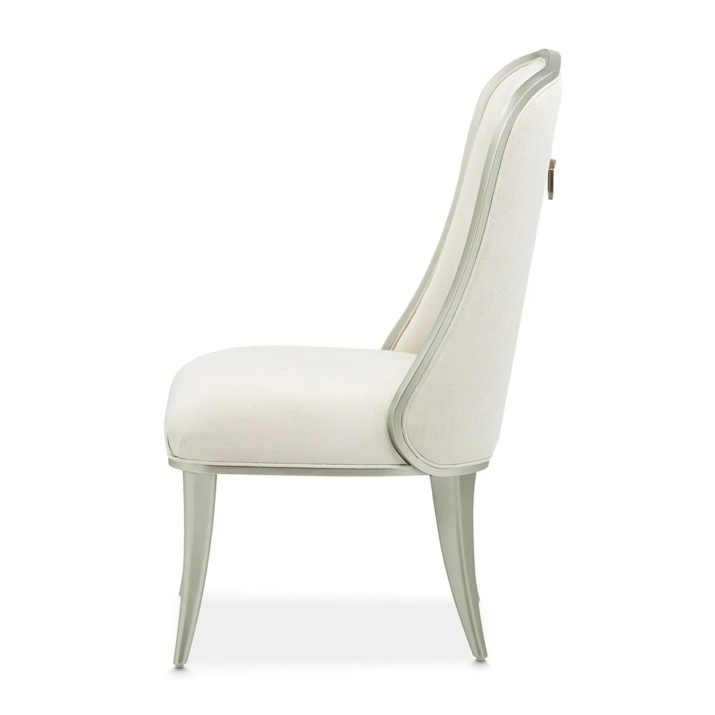 Michael Amini Penthouse Dining Side Chair - Ash Gray - Set of 2 - Image 7