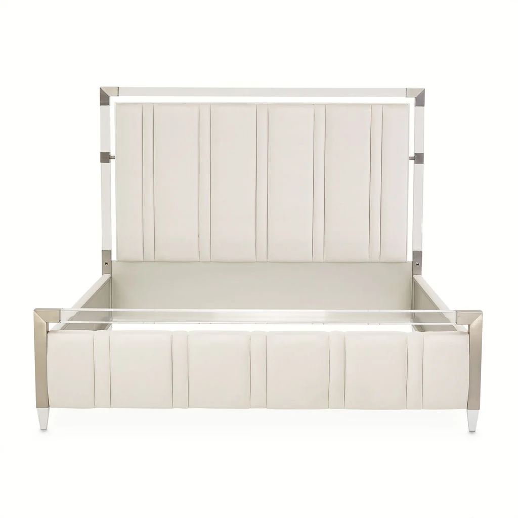 Michael Amini Penthouse Short Panel Bed - Ash Gray - Image 12