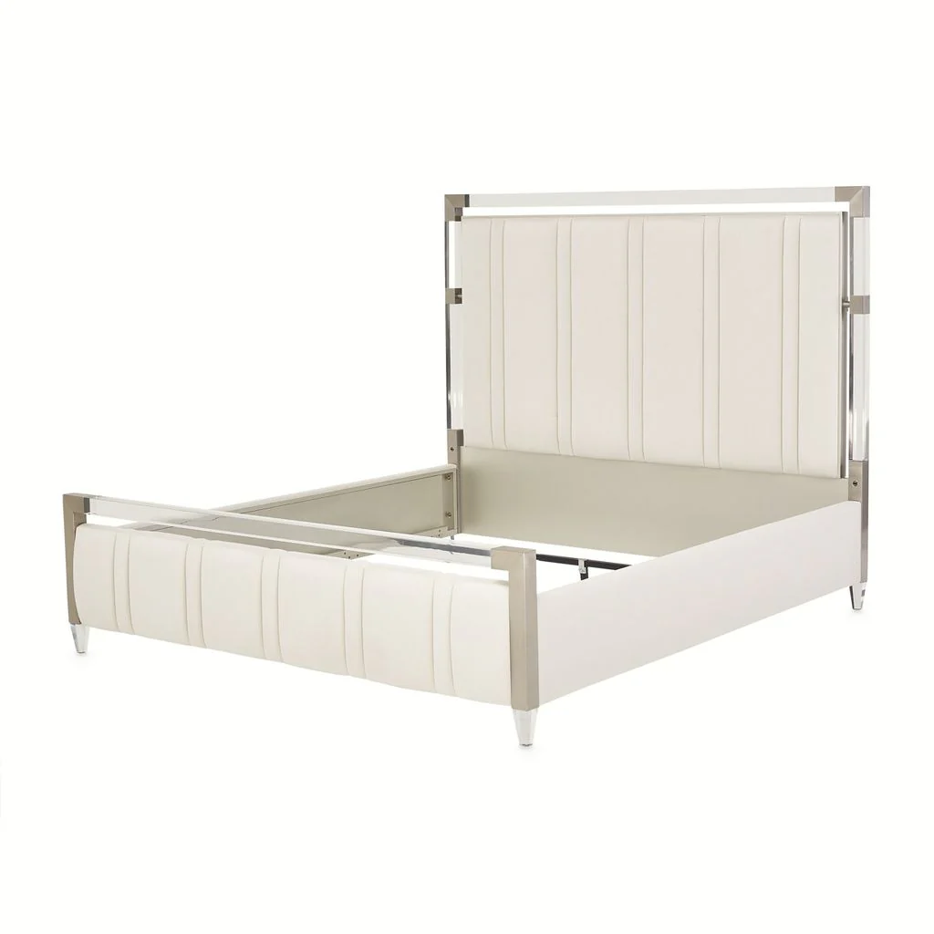 Michael Amini Penthouse Short Panel Bed - Ash Gray - Image 3