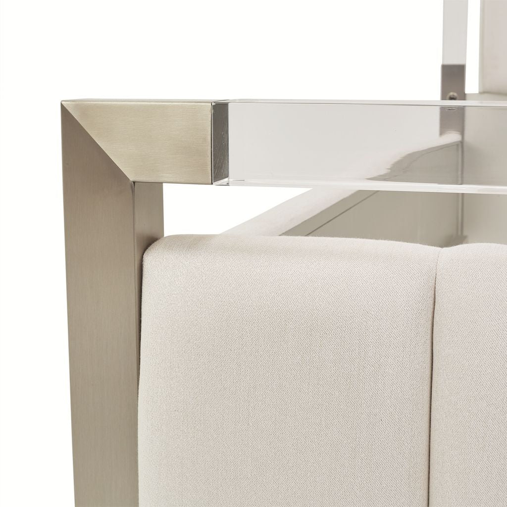 Michael Amini Penthouse Short Panel Bed - Ash Gray - Image 6