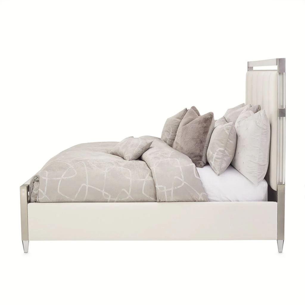 Michael Amini Penthouse Short Panel Bed - Ash Gray - Image 7