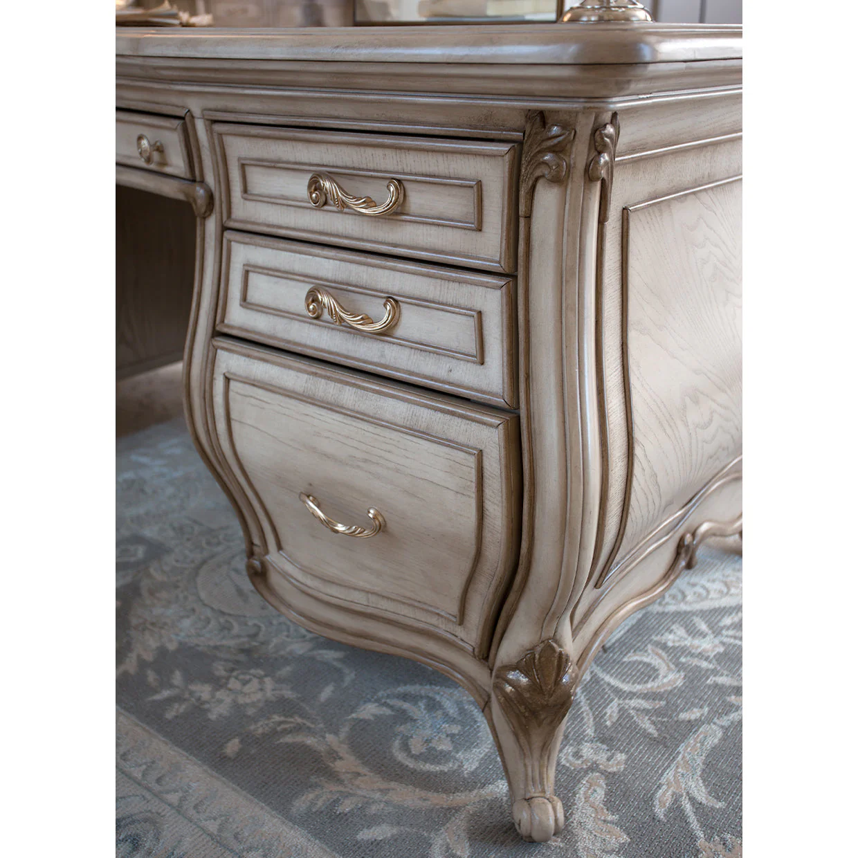 Michael Amini Platine De Royale Champagne Desk - Image 3