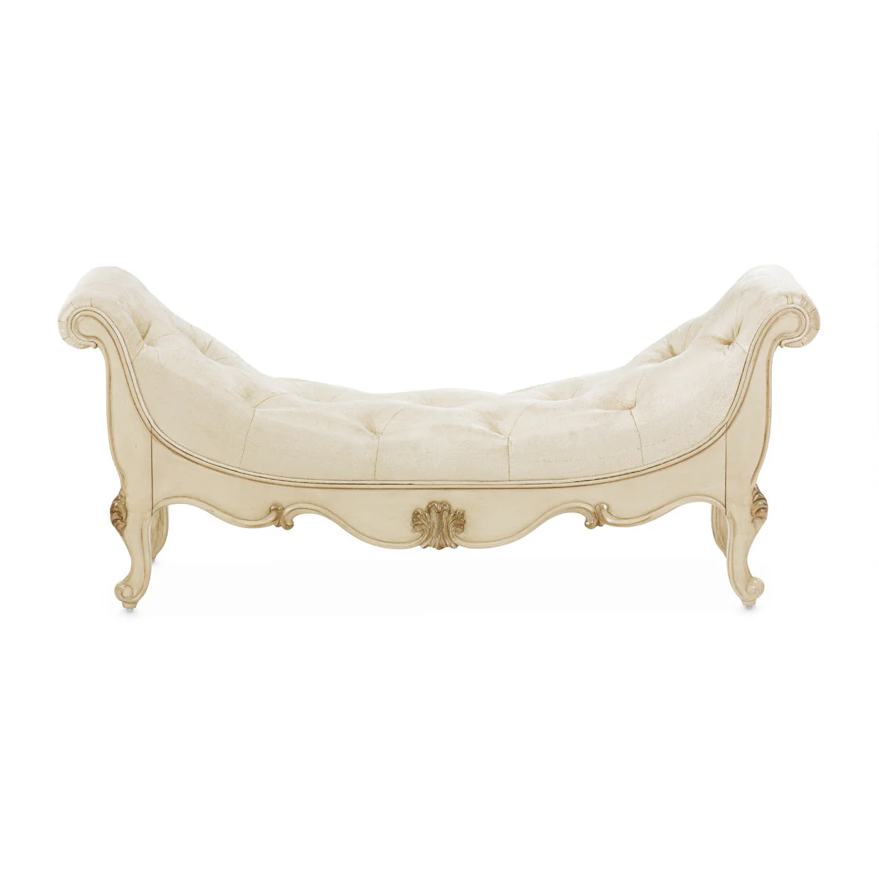 Michael Amini Platine De Royale Champagne Non-Storage Bed Bench - Image 2