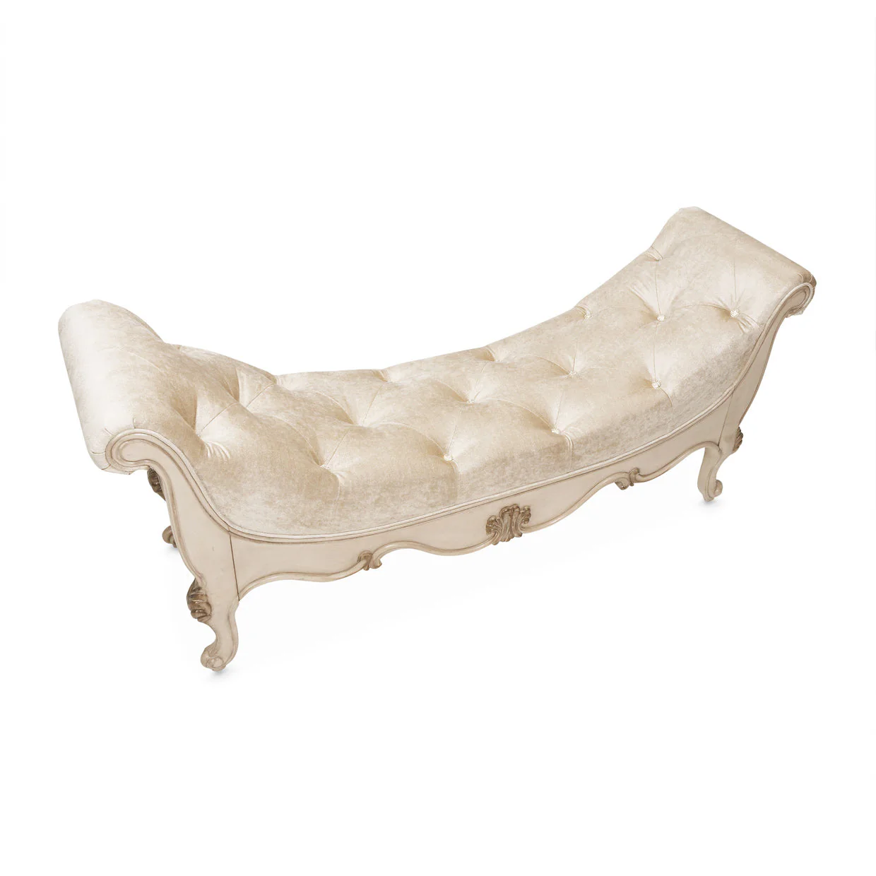 Michael Amini Platine De Royale Champagne Non-Storage Bed Bench - Image 9