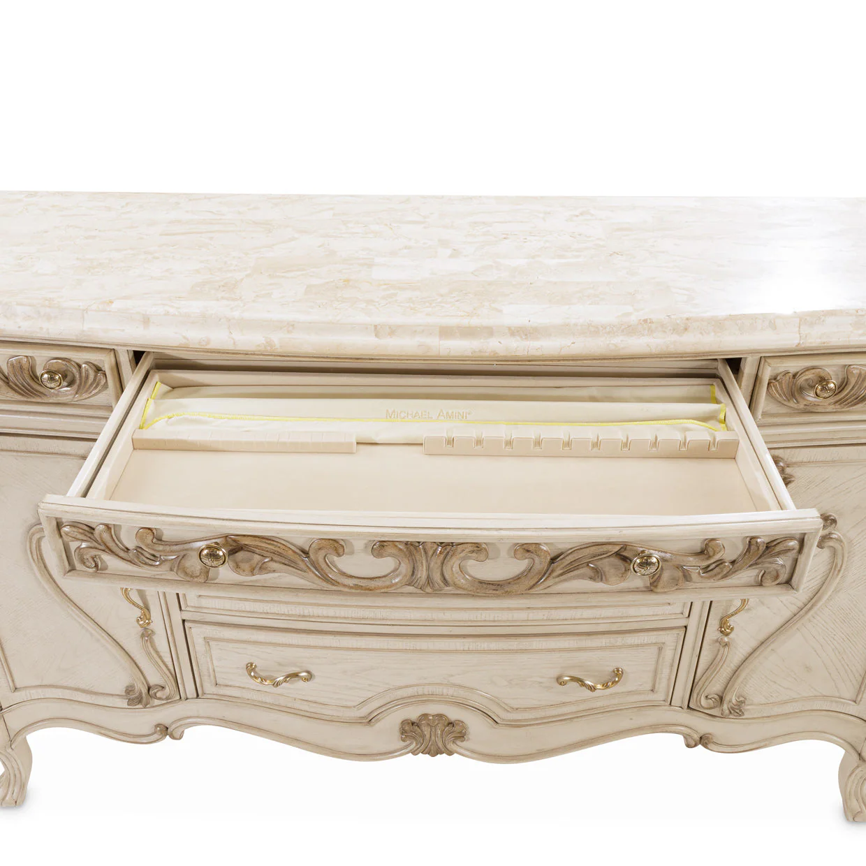 Michael Amini Platine De Royale Champagne Sideboard - Image 9