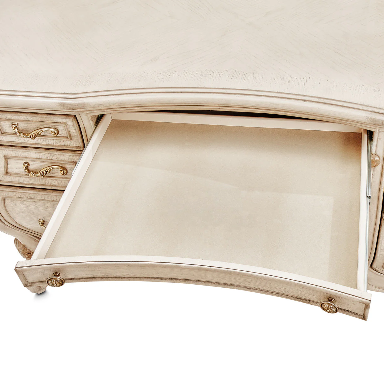 Michael Amini Platine De Royale Champagne Vanity/Desk - Image 11