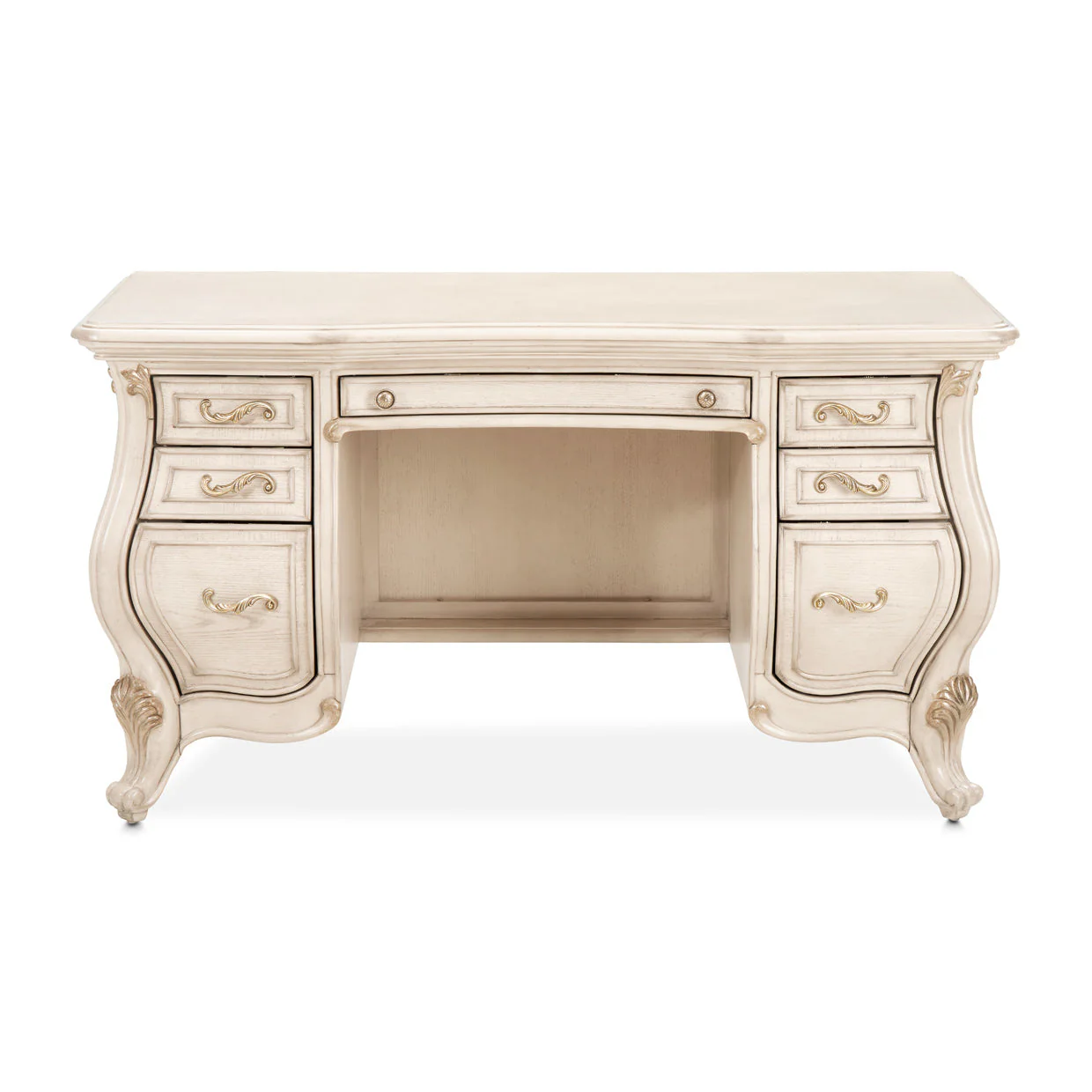 Michael Amini Platine De Royale Champagne Vanity/Desk - Image 2