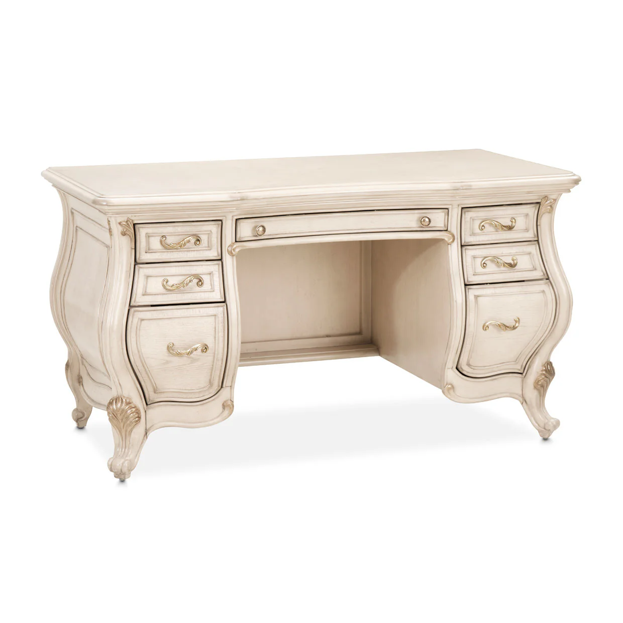 Michael Amini Platine De Royale Champagne Vanity/Desk - Image 3