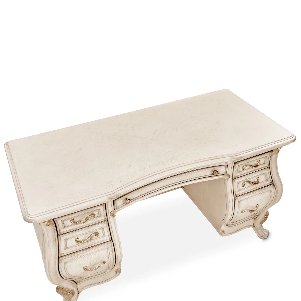 Michael Amini Platine De Royale Champagne Vanity/Desk - Image 6