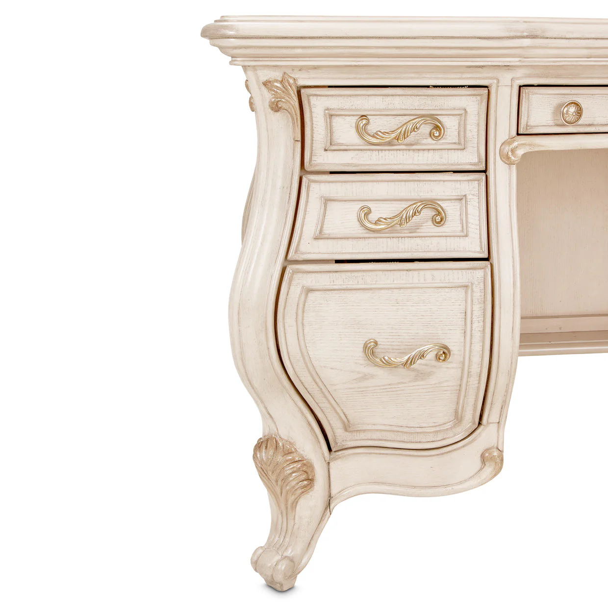Michael Amini Platine De Royale Champagne Vanity/Desk - Image 7