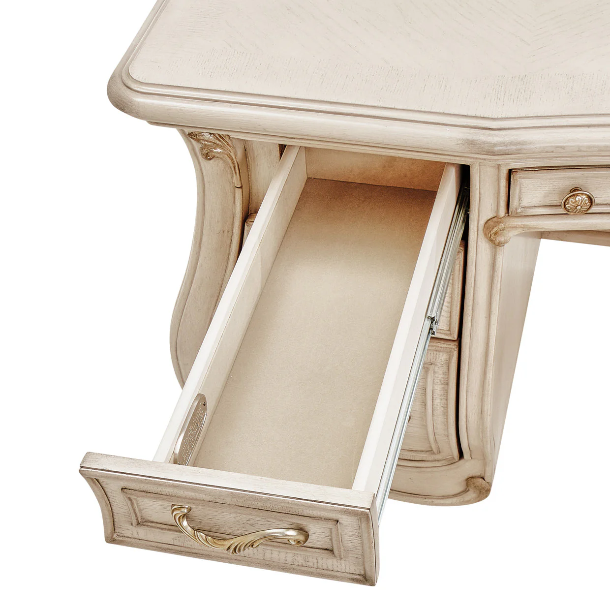 Michael Amini Platine De Royale Champagne Vanity/Desk - Image 8