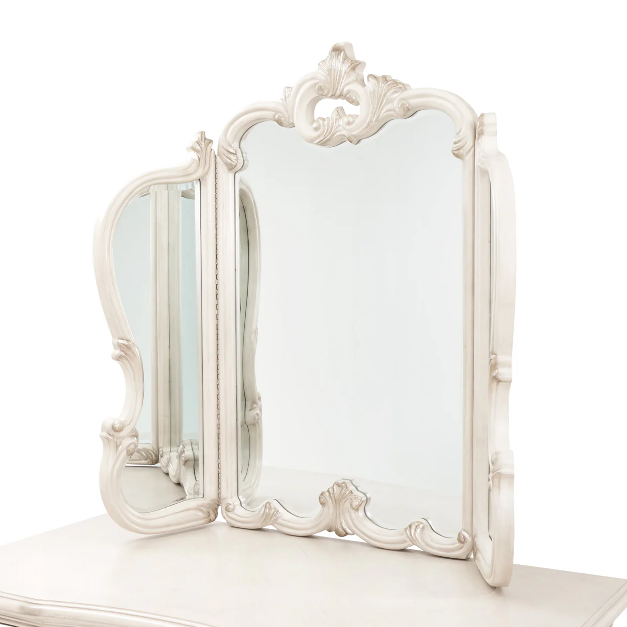 Michael Amini Platine De Royale Champagne Vanity Mirror - Image 3