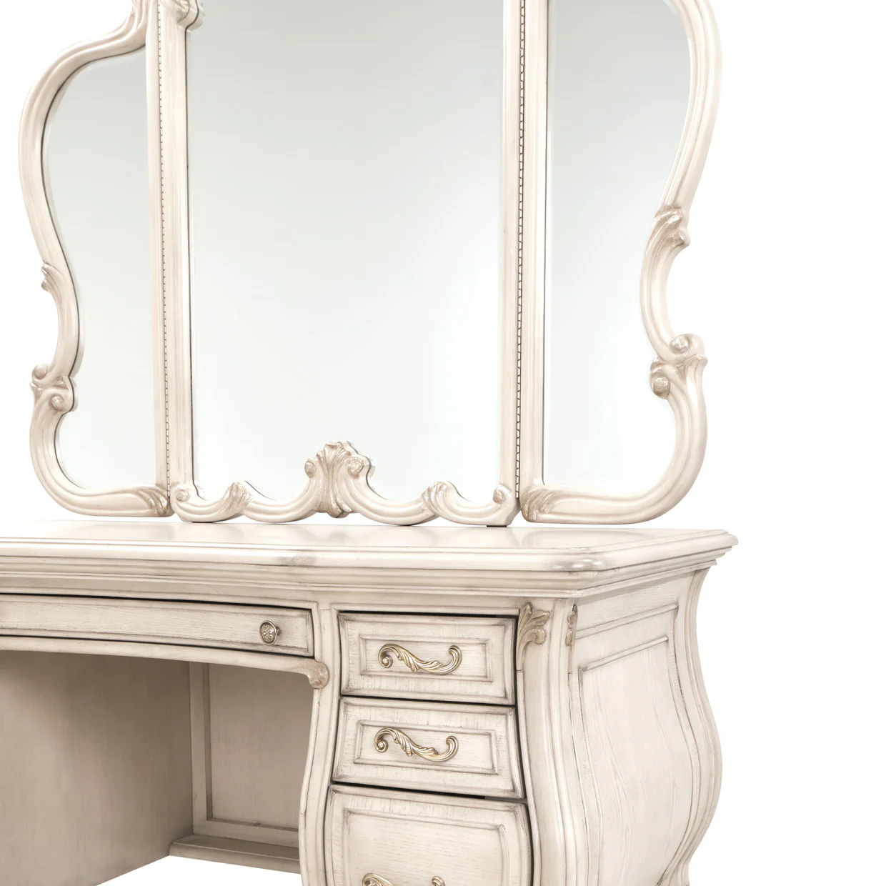 Michael Amini Platine De Royale Champagne Vanity Mirror - Image 4