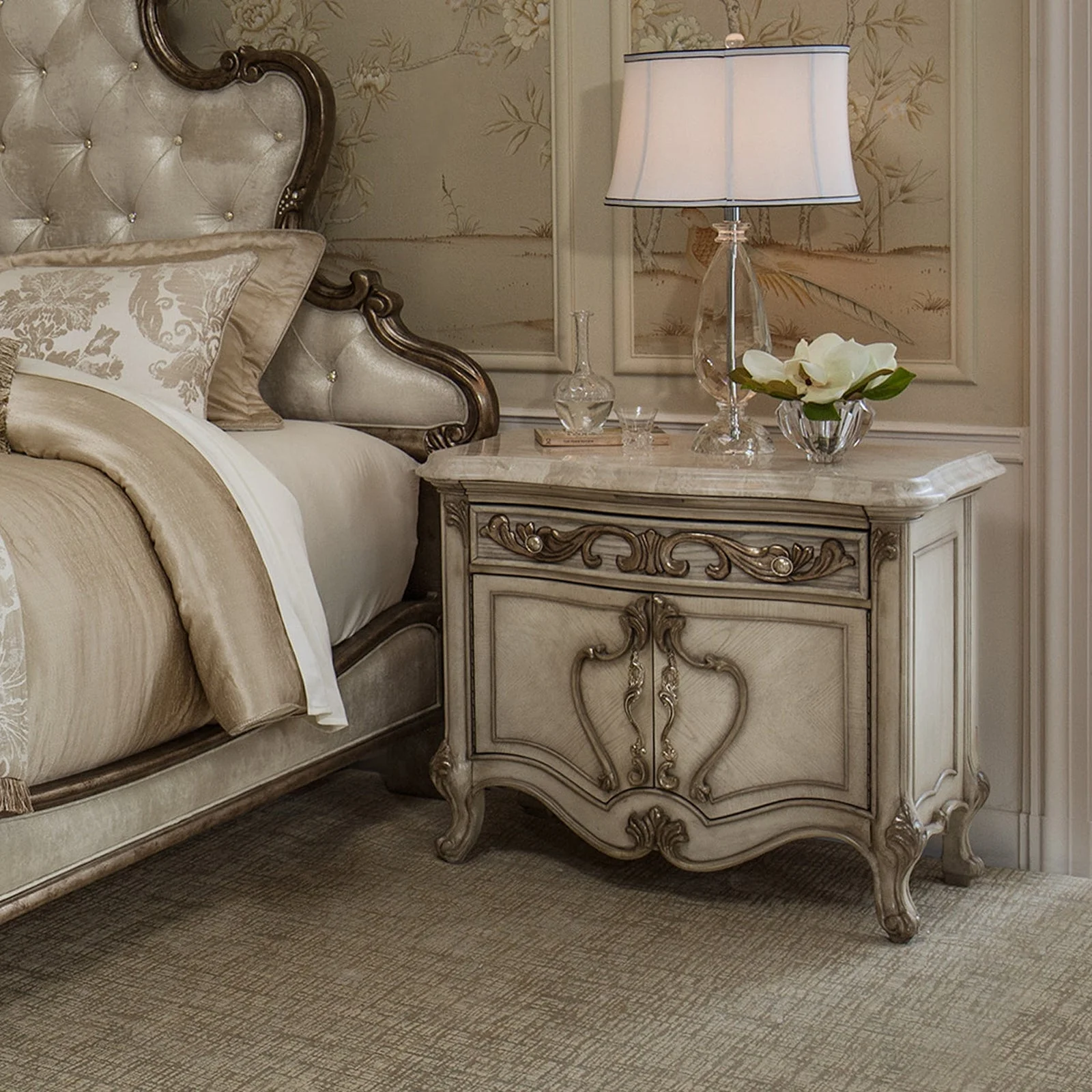 Michael Amini Platine De Royale Nightstand - Image 2