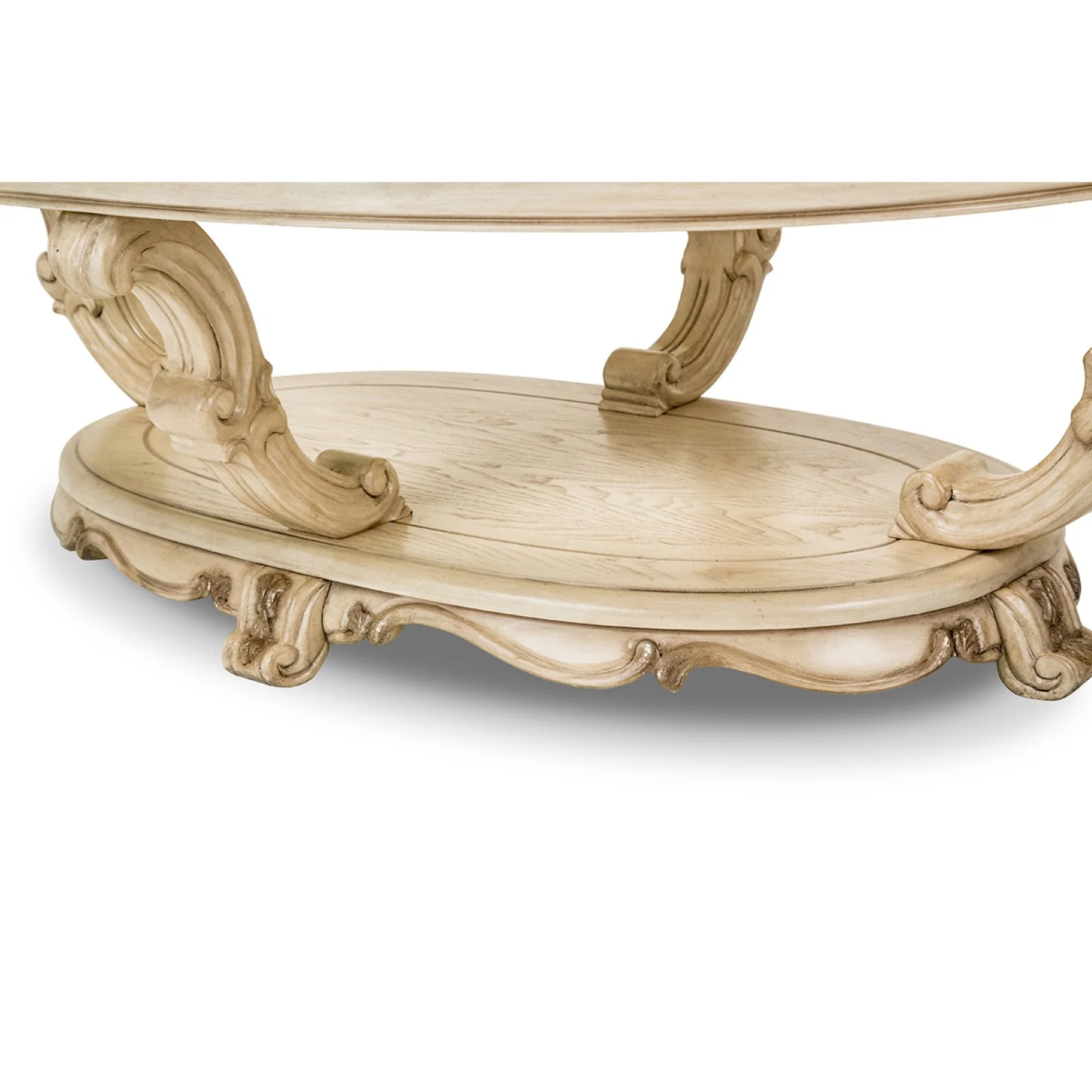 Michael Amini Platine de Royale Oval Cocktail Table - Champagne - Image 4