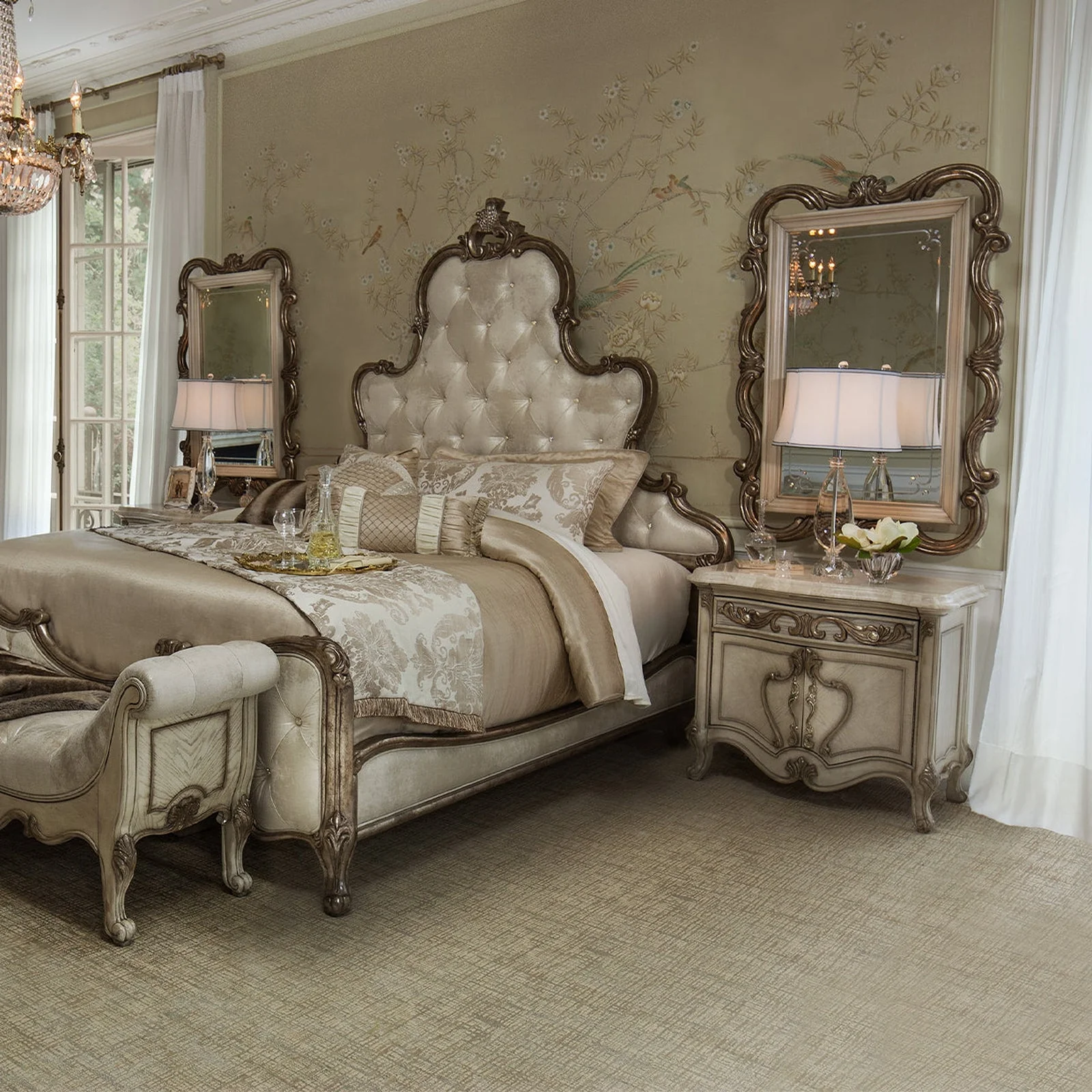Michael Amini Platine De Royale Wall Mirror - Image 2