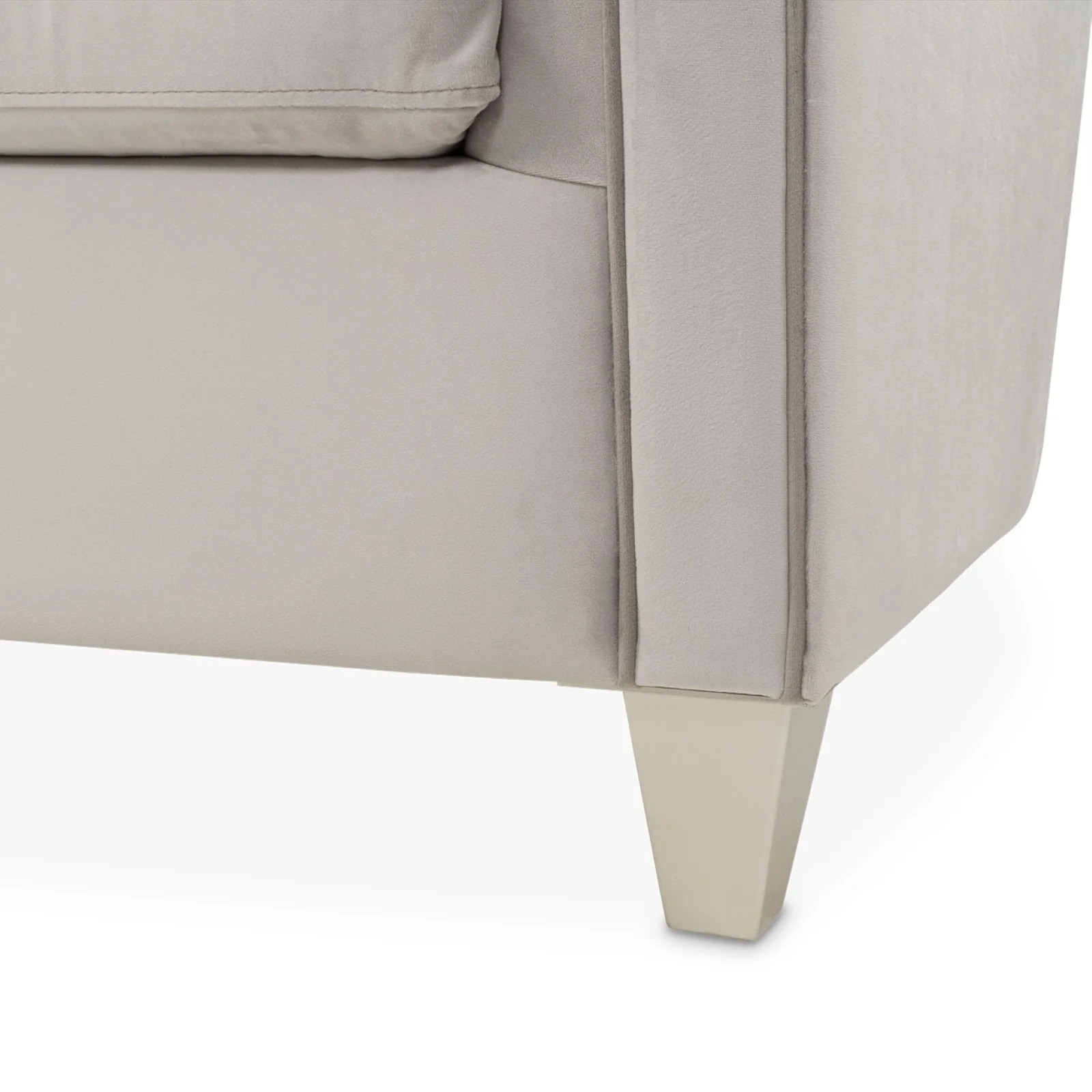 Michael Amini Roxbury Park Velvet Loveseat - Steel/Slate - Image 11