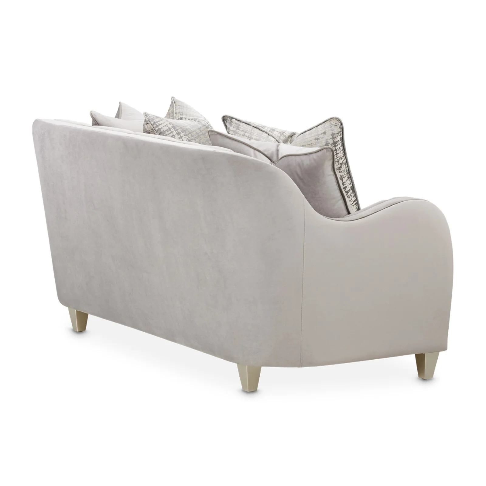 Michael Amini Roxbury Park Velvet Loveseat - Steel/Slate - Image 5