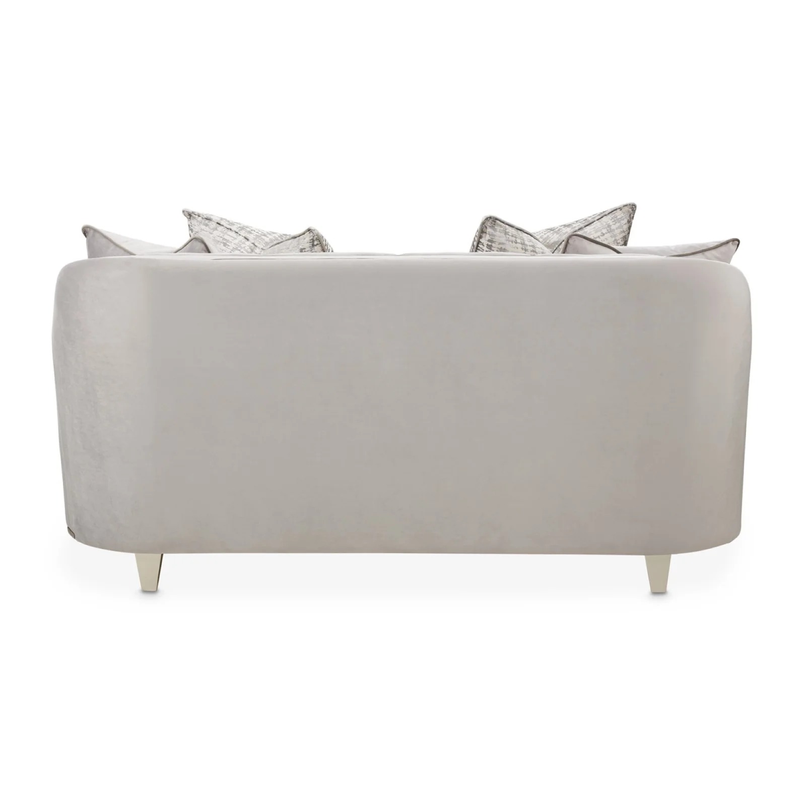 Michael Amini Roxbury Park Velvet Loveseat - Steel/Slate - Image 6