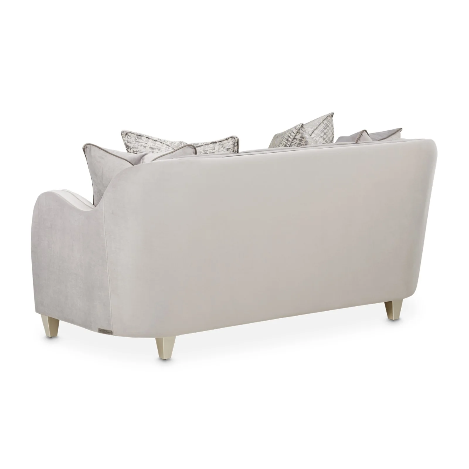 Michael Amini Roxbury Park Velvet Loveseat - Steel/Slate - Image 7