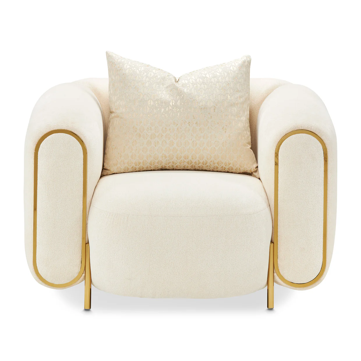 Michael Amini Sassani Chair Crepe Gold - Image 2
