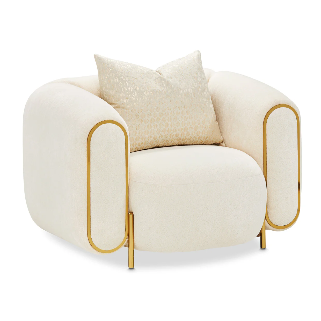 Michael Amini Sassani Chair Crepe Gold - Image 3