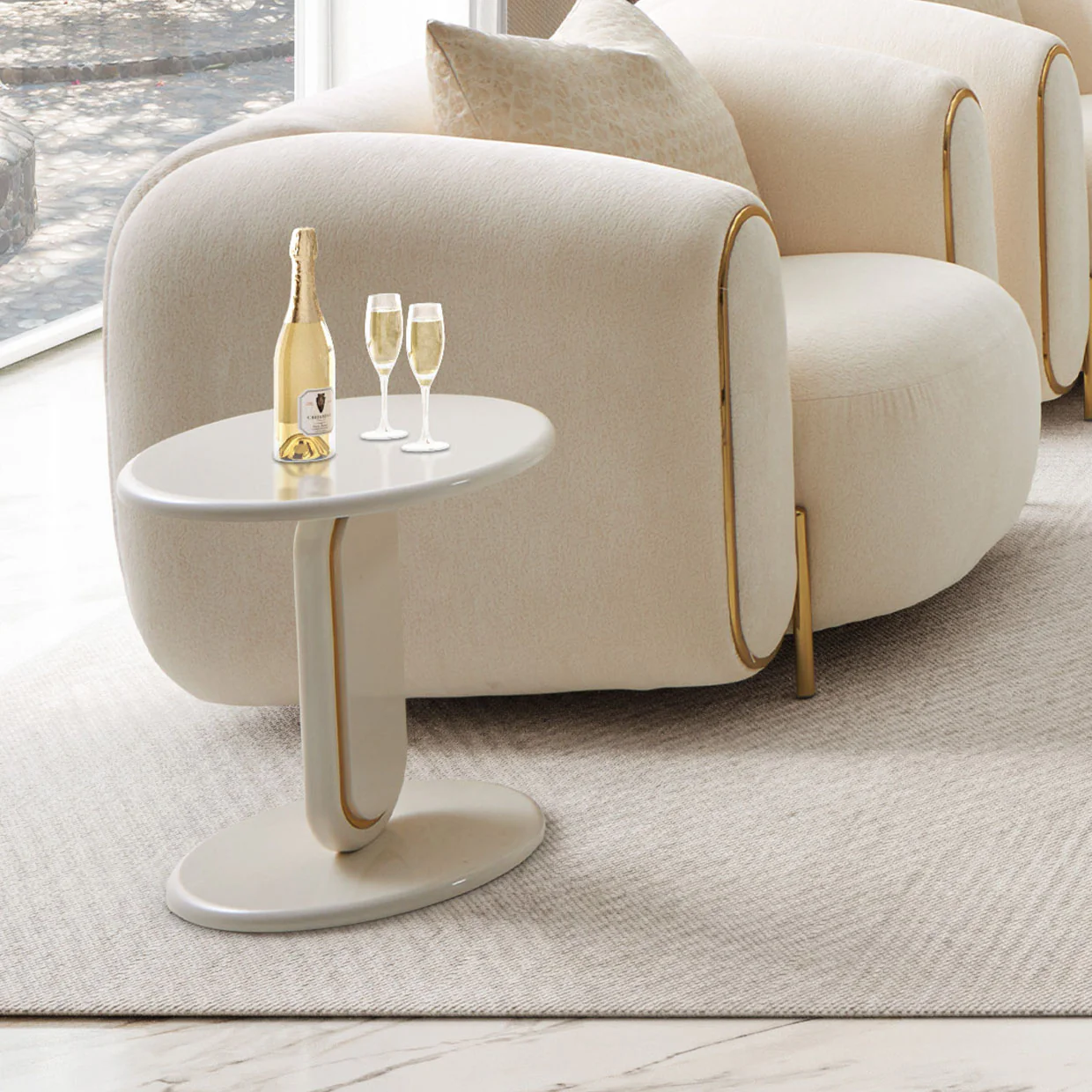 Michael Amini Sassani End Table - Image 9