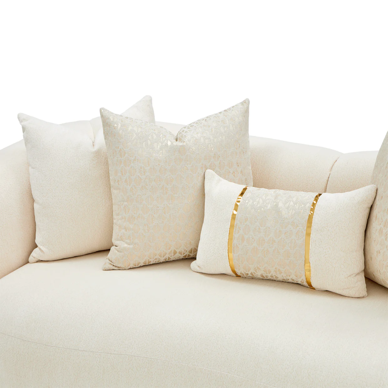 Michael Amini Sassani Loveseat Crepe Gold - Image 15