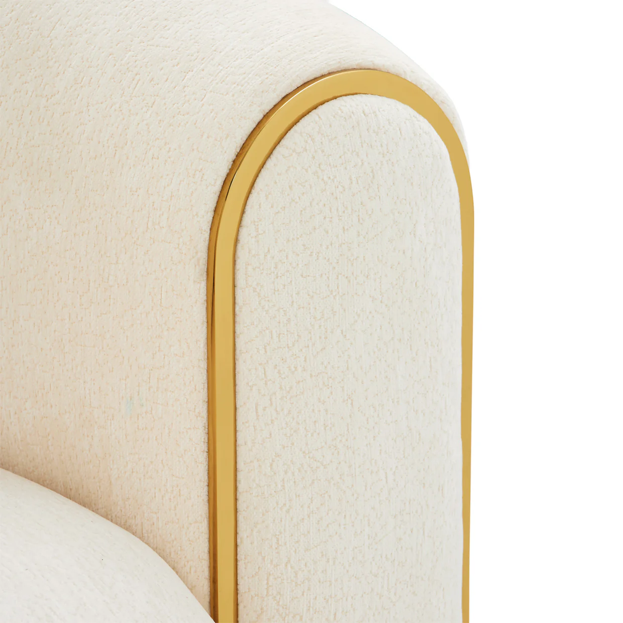 Michael Amini Sassani Loveseat Crepe Gold - Image 17