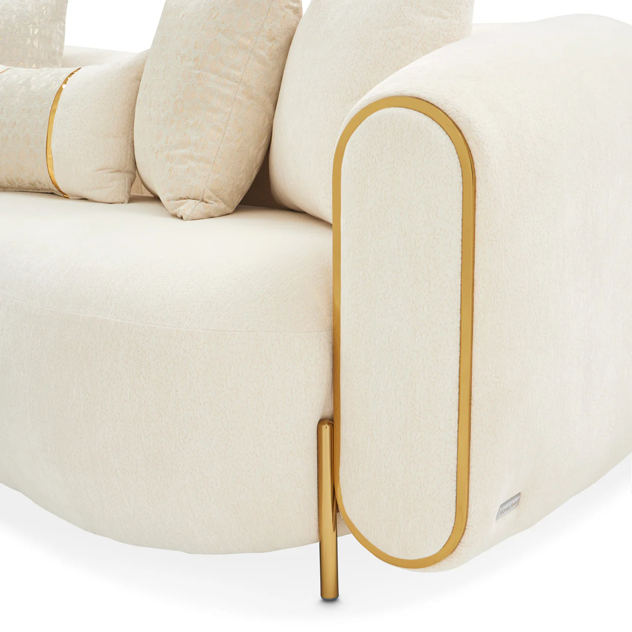 Michael Amini Sassani Loveseat Crepe Gold - Image 18
